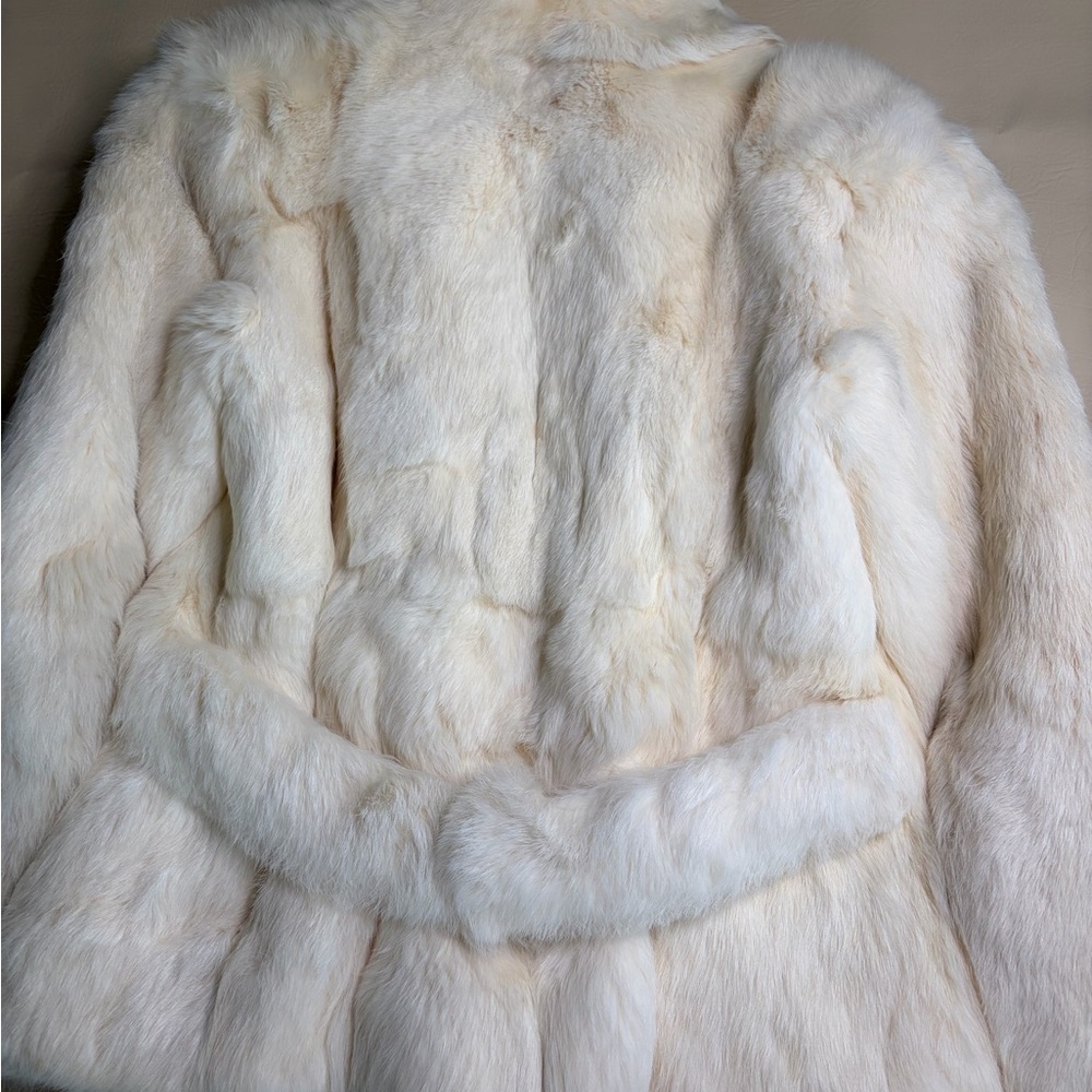 Vintage Dino Ricco Ivory Rabbit Fur Jacket | Lapin Fur Made in France | Size 13 - Picture 15 of 16